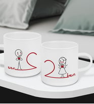 BK Gift Sevgili Tasarımlı 2’li Buzlu Cam Türk Kahvesi Fincanı-4, Sevgiliye Hediye, Arkadaşa Hediye, Anneye Hediye, Ofis Hesiyesi