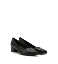 Lourenza 6000 Kadın Hakiki Deri 3,5 Cm Kalın Topuklu Stiletto (Siyah)