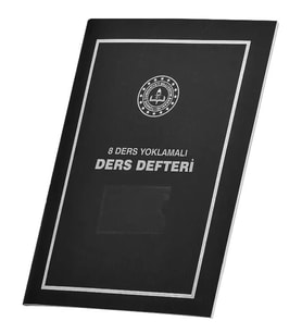 Gülpaş 8 Ders Yoklamalı Ders Defteri Siyah Plastik Kapak 388