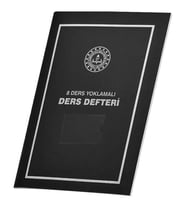 Gülpaş 8 Ders Yoklamalı Ders Defteri Siyah Plastik Kapak 388