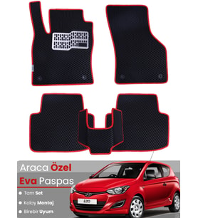 HYUNDAİ i20 (2008-2014) Uyumlu EVA Paspas Tam Set–Araca Özel,Kolay Montaj,Su Geçirmez