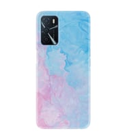Oppo A16 Kılıf Resimli Desenli Baskılı Silikon Kılıf Pink Blue Abstract 1385
