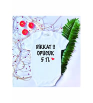 Unisex Bebek Baskılı Öpücük %100 Pamuklu Çıtçıtlı Body Zıbın