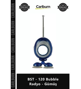Özel Üretim Nostaljik Bluetooth Şarjlı Taşınabilir Retro Tasarım BST 120 Bubble Radyo Gümüş