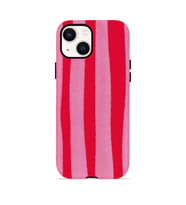 iPhone 15 Vorian Çift Katmanlı Kılıf Raspberry Bold Stripe