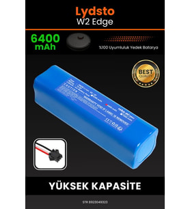 Lydsto W2 Edge 6400mAh Robot Süpürge Bataryası - Yüksek Yoğunluklu Li-ion Hücre