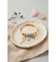 Baykuş Model Gold Renk Charmlı Bileklik TJ-BB8681