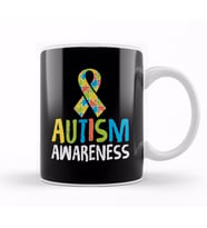 Cute Autism Awareness Ribbon Autistic Supporter Kupa Bardak Porselen