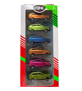 Oyuncak Metal Togg Araba 6 Lı Set - 7 Cm Uzunluk (Çok Renkli)