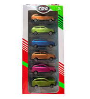 Oyuncak Metal Togg Araba 6 Lı Set - 7 Cm Uzunluk (Çok Renkli)