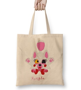 Lil' Mangle Fnaf Video Games Bez Çanta Uzun Saplı