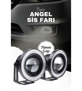 76 mm Uyumlu Angel Beyaz Led Lamba Mercek Gündüz Sis Farı
