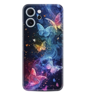 Oppo Reno 14F Kılıf Boutique Baskılı Resimli Neon Kelebekler Pcode -092