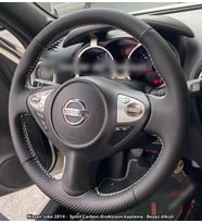 Nissan Juke 2011-2015 Araca Özel Direksiyon Kılıfı (NOKTA KARBON)