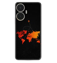 Realme C55 Kılıf Silikon Desen Özel Seri İz Bırakan Uçak 1778