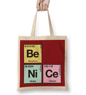 Periodic Table Element Of Being Nice Bez Çanta Uzun Saplı