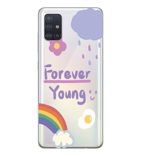Samsung Galaxy A71 Uyumlu Forever Young Tasarımlı Şeffaf Telefon Kılıfı