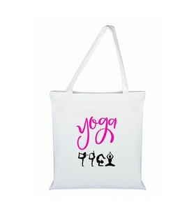 Yoga Baskılı Bez Çanta - Yogalı Çanta (Standart)