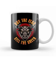 Buy The Fear Sell The Greed Trading & Investing Kupa Bardak Porselen