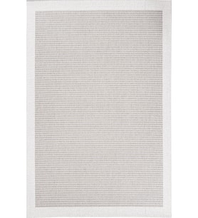 Hoom Rugs Lora 3211 Bej Çerçeveli Pamuk Taban Hav Toz Vermez Sisal Halı
