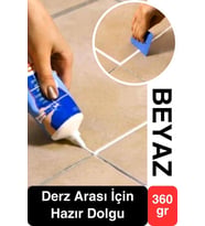 Premium Fayans Arası Beyaz Hazır Derz Dolgu Gaga Uç Tüp Mermer Mutfak Banyo Zemin Duvar Onarıcı