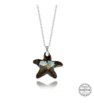 Swarovski Crystal Taşlı Deniz Yıldızı Gümüş Kadın Kolye