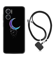 Xiaomi Redmi Note 11E Kılıf Resimli Boyun Askılı İpli Desenli Silikon Series Moon Star 1851