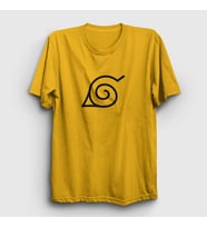 Presmono Unisex Sarı Konoha Anime Naruto T-Shirt 133147tt (Sarı)