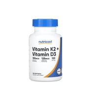 Nutricost Vitamin K2 + vitamin D3 -100 Mcg ( k2) 125Mcg (D3) softjel