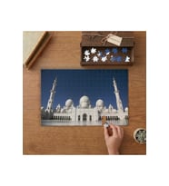 Şeyh Zayed Camii - İnanç - İbadethane Tasarımı 240 parça Ahşap Puzzle Ahşap Kutuda MP01477