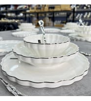 Royking Twist Silver 24 Parça Yemek Takımı HRN 018