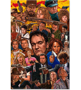 Erik Poster Pulp-Filme Sanatsal Baskı - Oturma Odası veya Yatak Odası Dekorasyonu - Dekorasyon Odası - Boyut 61 x 91 - Resmi Pulp Fan Ürünü
