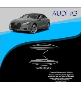 Audi A3 Uyumlu Sedan Krom Cam Çerçevesi 10 Parça (Karışık)