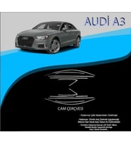 Audi A3 Uyumlu Sedan Krom Cam Çerçevesi 10 Parça (Karışık)