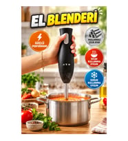 Paslanmaz Çelik Ayaklı Ergonomik El Blenderı – Sıcak ve Soğuk Kullanıma Uygun