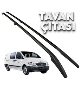 VİTO EXTRA UZUN ŞASE TAVAN ÇITASI SİYAH RENK 2003 2004 2005 2006 2007 2008 2009