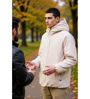Erkek Kapüşonlu Reglan Kol Oversize Fit Mont Fonksiyonel Dayanıklı Kaliteli Konforlu Rahat