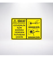 güvenliğin için doğru yerden tutarak çek 21x28 Arkası Sticker