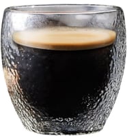 Çift Cidarlı Buzlu Tasarım Kahve, Latte, Su Bardağı, 250 ML, Cam Bardak, 1 Adet - 12220