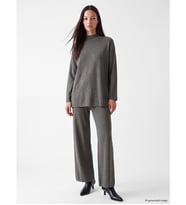 LCW EVERYDAY Gri Beli Lastikli Geniş Paça Kadın Triko Pantolon