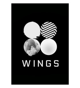 Bts - Siyah Kanatlı Defter Tablo Ahşap Poster Dekoratif Kod1576
