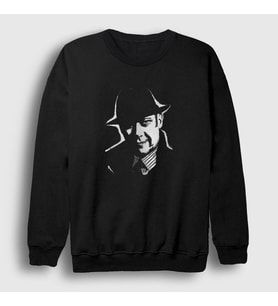 Presmono Unisex Siyah Raymond The Blacklist Sweatshirt 183660tt