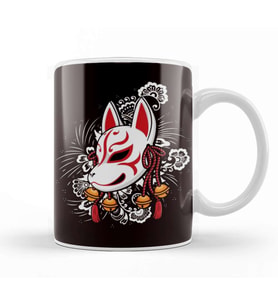 Japanese Art Cat Ninja Samurai Fighter Warrior Kendo Katana Kupa Bardak Porselen