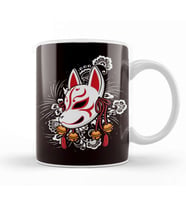Japanese Art Cat Ninja Samurai Fighter Warrior Kendo Katana Kupa Bardak Porselen