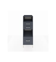 Kronos Dolap 2 Raflı 3 Çekmeceli 44x59x134 Antrasit-Antrasit