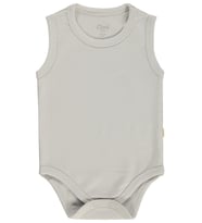 Civil Baby Düz Renkli 3-36 Ay Çıtçıtlı Badi - Gri