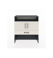 Arges Şifonyer 3 Raflı Tek Çekmeceli 2 Kapaklı 88x30x96 Antrasit-Aytaşı