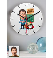 Erkek Biyoloji Öğretmenine Öğretmenler Günü Hediyesi Karikatürlü Duvar Saati