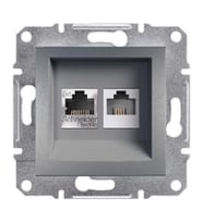 Schneider Asfora RJ45 CAT6 UTP RJ11,Çelik EPH5200162