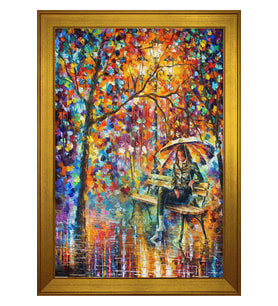Manzara Temalı Kanvas Tablo 80 x 110 cm Gold Çerçeve